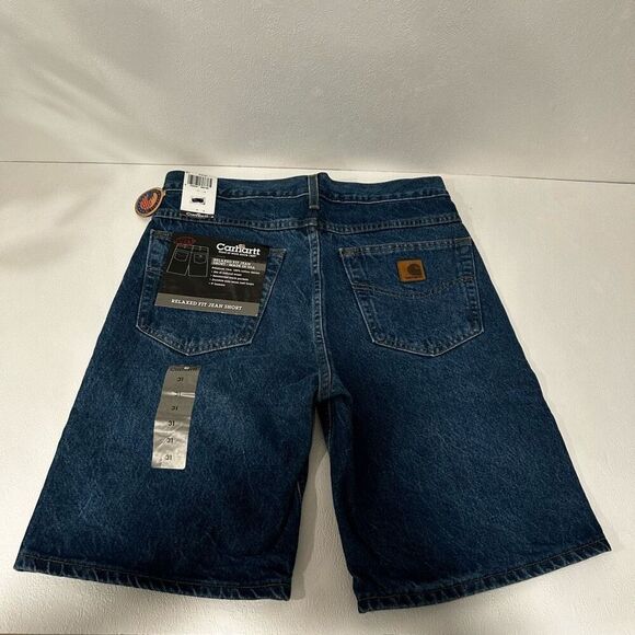Vintage Carhartt Made in USA Relaxed Fit Jean Shorts NWT | 15oz Denim size 31 - Picture 2 of 13